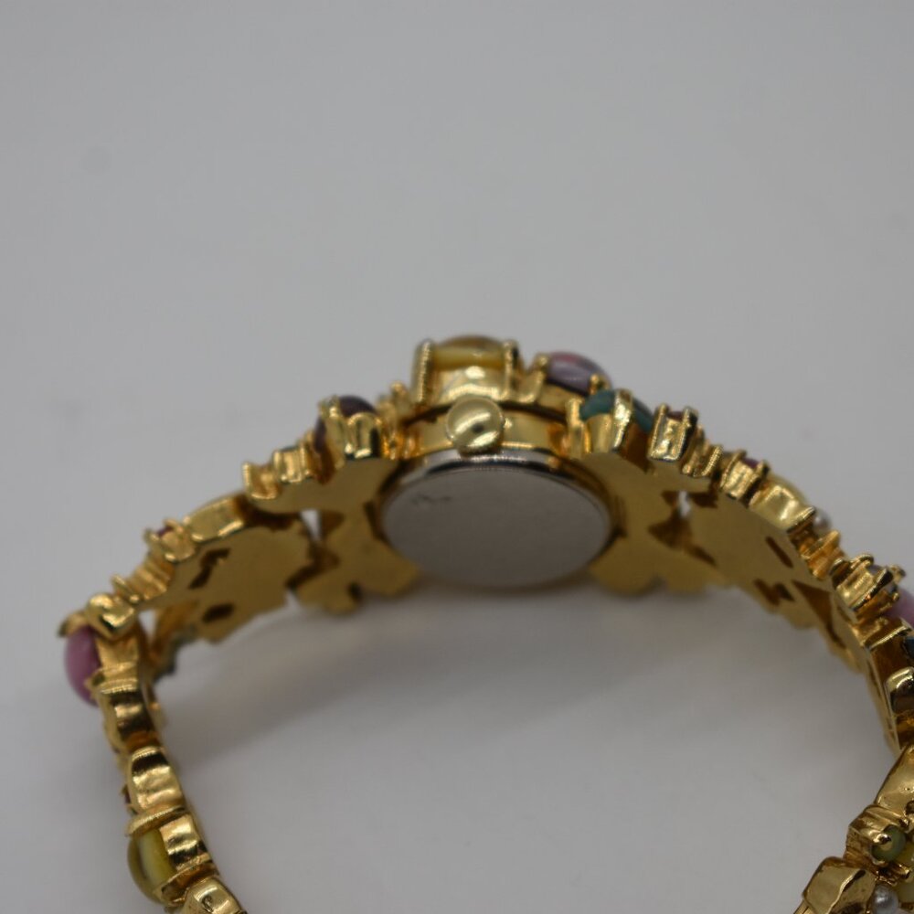 1950's Crawford Moonglow Bejeweled Watch - Picture 8 of 10